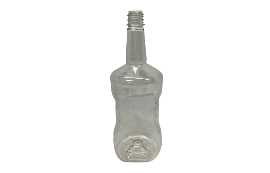 1 Liter Liquor Bottle - PET Plastic, Long Neck w/ 28 mm Finish
