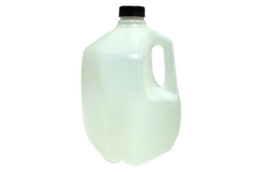 128oz (1 Gallon) Natural HDPE Plastic Dairy Bottle (38mm DBJ)