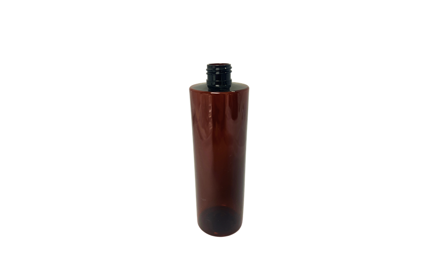 12_oz_Amber_PET_Plastic_Cylinder_Bottles