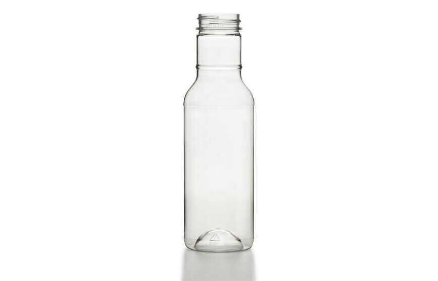 12 oz Clear Glass Ring Neck Dressing & Sauce Bottles (Lug Finish) - 12/Case, Clear Type III BPA Free 38-2000