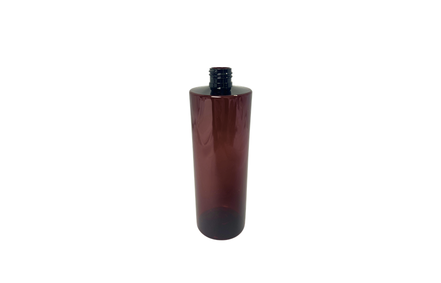 16_oz_Amber_PET_Plastic_Cylinder_Bottles