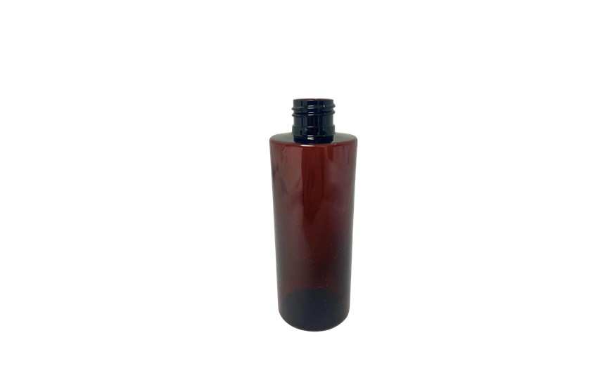 6_oz_Amber_PET_Plastic_Cylinder_Bottles