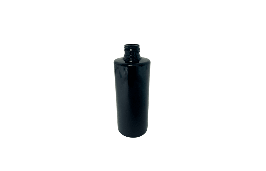 8_oz_Black_PET_Plastic_Cylinder_Bottles