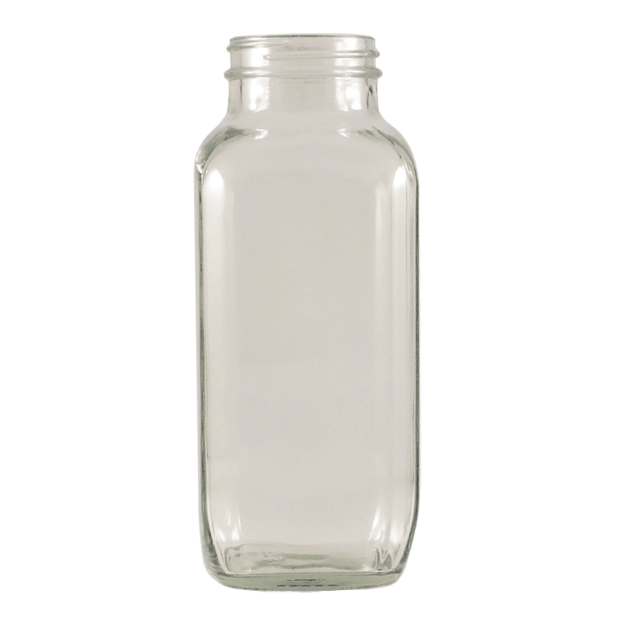 French Countryside 16 oz Glass Square Bottle - 10 count box