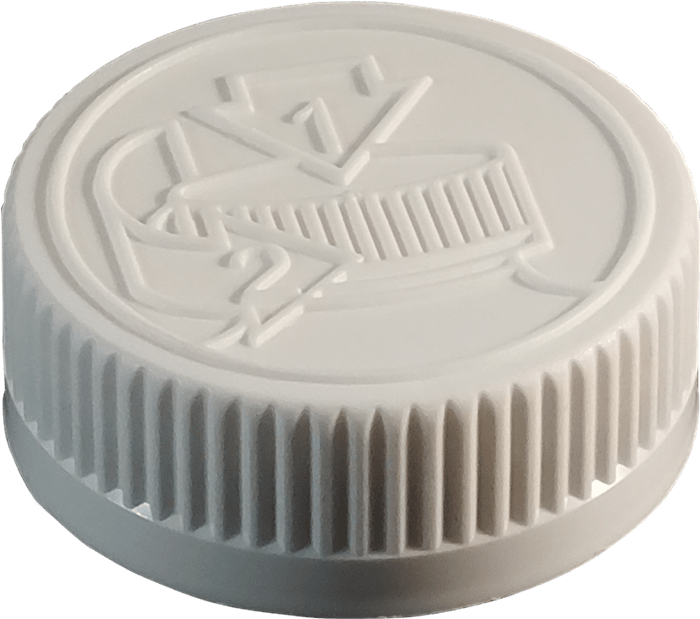 38400 Child Resistant Caps White Kaufman Container