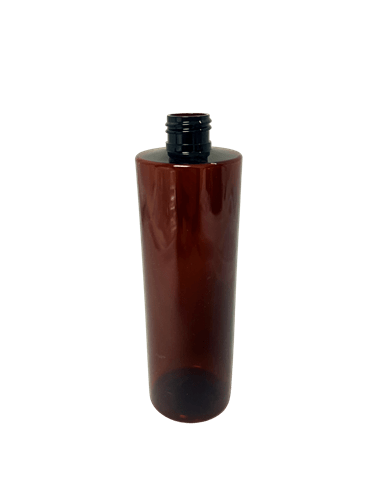 12_oz_Amber_PET_Plastic_Cylinder_Bottles