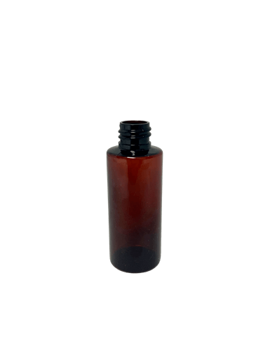 2_oz_Amber_PET_Plastic_Cylinder_Bottles