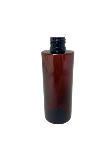 6_oz_Amber_PET_Plastic_Cylinder_Bottles