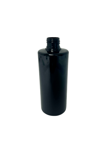 8_oz_Black_PET_Plastic_Cylinder_Bottles